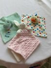 Lot of 3 Baby Lovey Security Blankets, Mixed Brands