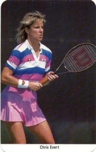 Chris Evert Tennis Card - 1987 Fax Pax