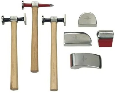 Juego de herramientas de 7 piezas de martillos de reparación de guardabarros profesionales reparación de carrocería automática molde soplado cincel  Foto 1 de 4