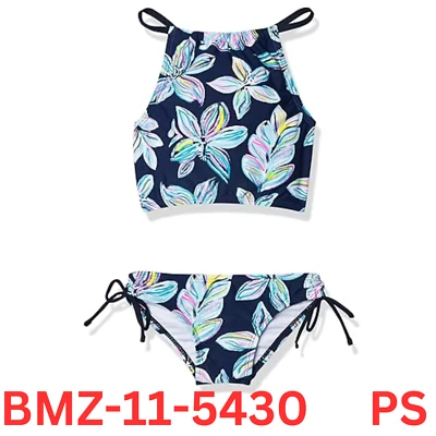Traje de baño Kanu Surf Daisy UPF 50+Halter Tankini 2 piezas, Charlotte Floral Azul marino 8 Foto 1 de 4