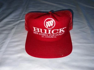 Vintage Buick: Symbol For Quality In America - Red Snapback Cap Hat - Picture 1 of 3