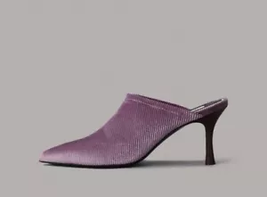 Nuovo con scatola $425 Rag & Bone Brea Mule tacco a punta lilla viola taglia EU 40/US 10 - Foto 1 di 13