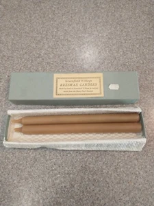 Set of 2 Vintage Beeswax Hand Dipped Candles from Greenfield Village - Picture 1 of 5