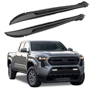 Juego de barras de rieles laterales transversales para portaequipajes de techo superior para Tacoma doble cabina 2024 2025 - Imagen 1 de 12