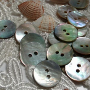 100 PCS/Lot Natural Mother of Pearl Round Shell Sewing Buttons 10._ro - Picture 1 of 4