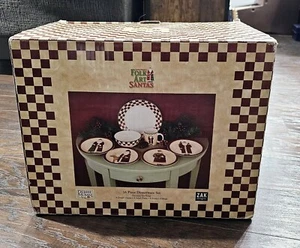 Debbie Mumm's Folk Art Santas 16 Piece Service For 4 Christmas Dinnerware Set - Picture 1 of 12