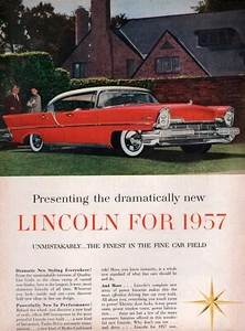 1957 Lincoln Premiere "Dramatically New" Original Color Print Ad - Bild 1 von 1