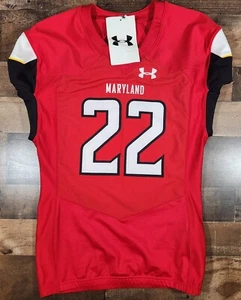 Under Armour Maryland Terrapins Football Jersey #22 Mens Large Red Authentic - Picture 1 of 11