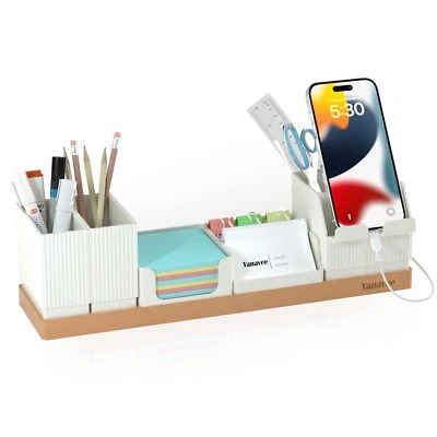 Schreibtisch Organizer Schreibtischorganizer Holz Büro Organizer Einstellbare... - Bild 1 von 4