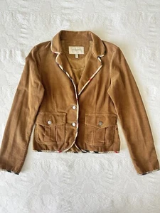 Authentic Women's BURBERRY NOVA CHECK Lining Blazer US Size 4 UK 6 - Picture 1 of 11