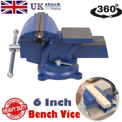 6 Inch 150mm Jaw Bench Vice Workshop Swivel Base Clamp Workbench Heavy Duty Vise