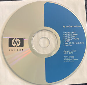 HP JetDirect CD-ROM 5011-4573 Product of Singapore (2002)