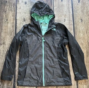 THE NORTH FACE DRYVENT FULL ZIP HOODED JACKET GRAY SEAFOAM GIRLS XL 18 EXCELLENT - Picture 1 of 9