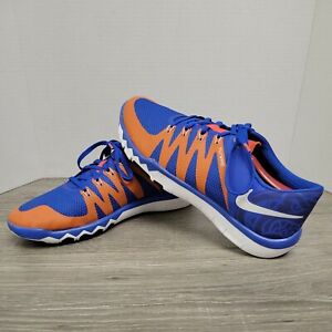 Nike University of Florida Gators Shoes Men Sz 9 Blue/Orange Animal Print Alumni