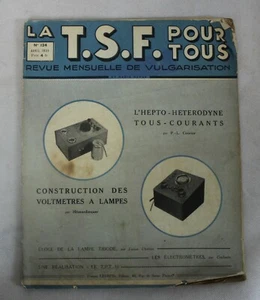 Revue Magazine LA TSF POUR TOUS N° 124 Avril 1935 Voltmetres à lampe monp - Picture 1 of 1