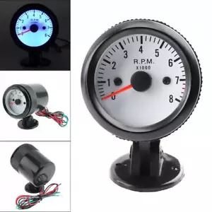 12V 2" 52mm LED Digital Car Rev Counter Tacho Tachometer Pointer Gauge Meter - Picture 1 of 10