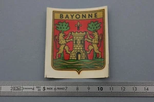 BT Ancien chromotransfert décalcomanie BAYONNE vintage 50/60's Tour Lion Lys - Picture 1 of 3