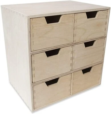 Creative Deco Schubladen-Box aus | 6 Schubladen | 28,5 x 20 x 28,5 cm (+/- 1 cm) - Bild 1 von 4