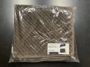 Restaurierungsbeschläge gesteckter Baumwollsamt Chevron Schein anthrazitbraun 22" quadratisch - Bild 1 von 7