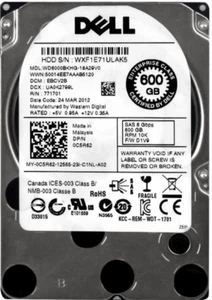 Disque Dur DELL 0C5R62 WD6000BKHG 600GB 10K 32MB SAS-2 2.5'' - Photo 1/3