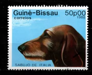 GTSTAMPS, Guinea-Bissau Sc #744 USED 1989 DOG SABUJO of ITALY - Picture 1 of 1