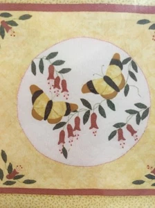 APPLIKATIONEN AUSTRALIENS DIE GEMEINE CORREA & SCHMETTERLINGE QUILTMUSTER UNGESCHNITTEN SEHR SELTEN - Bild 1 von 12