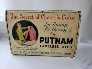 Vintage Putnam Fadeless Dye Metal Display Secret of Charm is Color! - Picture 1 of 11