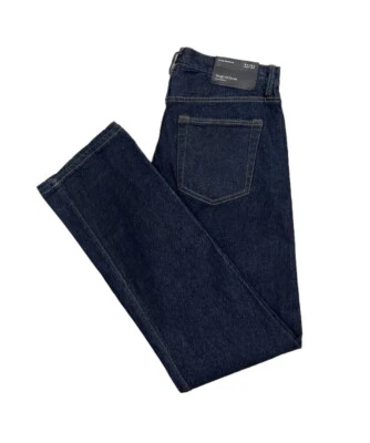 Pantalones de mezclilla azul crudo estilo retro pierna recta Club Monaco para hombre talla 32 nuevos con etiquetas Foto 1 de 4