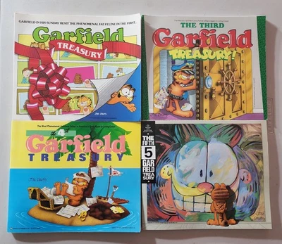 Garfield Treasury Book Lot (10) by Jim Davis! Mega Garfield Lot!!! Foto 1 de 3
