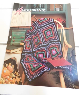 CROCHET Annie Afghan Quilt Club “Amish Granny” Pattern Pamphlet Free Ship - Image 1 of 3