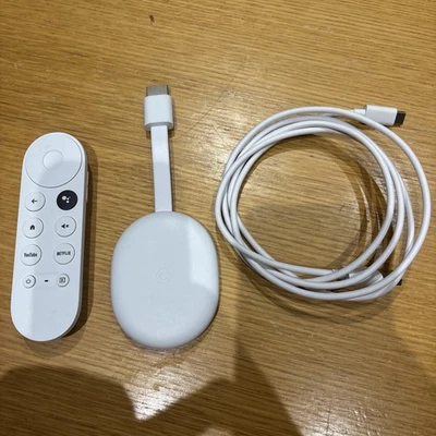Google Chromecast with Google TV HD - Snow White - G454V - Image 1 of 4