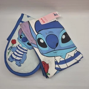 Disney Lilo & Stitch Set Asciugamano da Tè + Guanti da Forno Aggiunta Cucina Nuovo - Foto 1 di 6