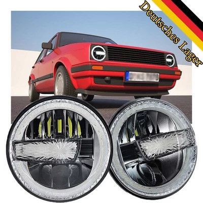 für VW Golf I II MK2 luce giornaliera Paar 7 Zoll LED Scheinwerfer Plug&Play E24 - Bild 1 von 4