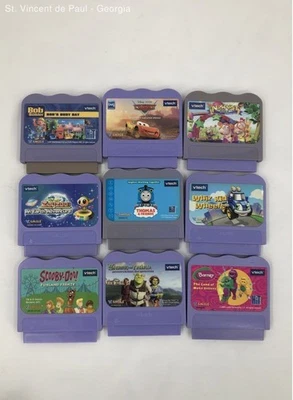 VTech VSmile Video Games Cartridge Lot Of 9 SCooby-Doo Barney Thomas Shrek +More - Image 1 of 4