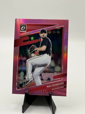 Max Scherzer Pink Prizm Holo 2021 Optic 197 Washington Nationals - Imagem 1 de 2