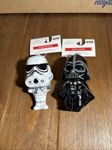 Juego de 2 adornos Hallmark (Star Wars Darth Vader y Stormtrooper) nuevos en caja - Imagen 1 de 7
