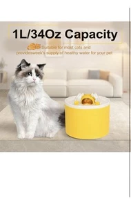 Ceramic Cat Water Fountain, 1.2L/42oz Ceramic Water Fountain for Cats - Picture 1 of 6