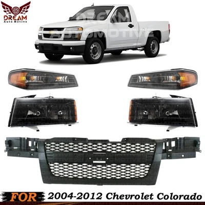 NEW Front Grille Assembly and Headlight Kit For 2004-2012 Chevrolet Colorado - Image 1 of 4