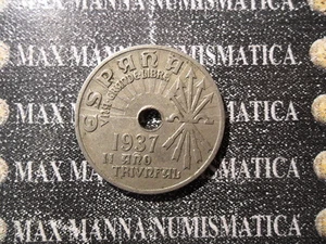 SPAGNA 25 CENTIMOS COPPER NICKEL 1937 COD. SPAGNA-61 - Bild 1 von 1