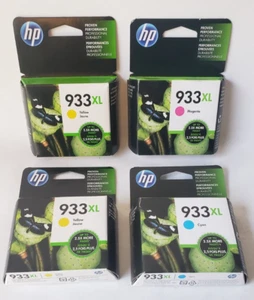 Lot 4 Genuine Hp 933xl High Capacity Ink Cartridges EXPIRED Magenta, Cyan Yellow - Picture 1 of 2