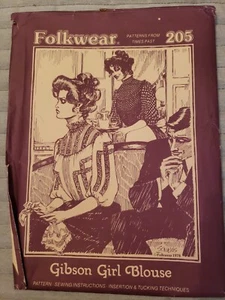 Folkwear Uncut Pattern 205 Gibson Girl Blouse All Sizes - Picture 1 of 2