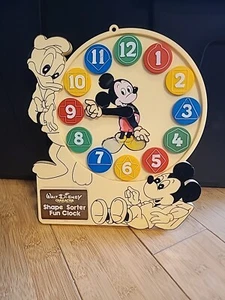 Disney Arco Mickey Mouse Forma Clasificador Divertido Reloj Juguete 1987 De Colección Donald COMPLETO - Imagen 1 de 9