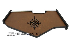 Mesa de almacenamiento de camión cuero sintético marrón adecuada para MAN TGX XXL a partir de 2020 - Imagen 1 de 3