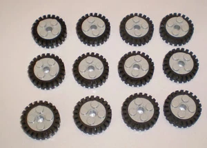 12 Used LEGO Gray Wheels Car Truck Vehicle 6248 - 3483 - Picture 1 of 3