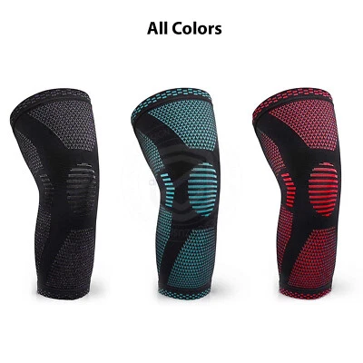 Knee Support Brace Compression Sleeve Arthritis Pain Relief Gym Sports Running - image 1 of 4
