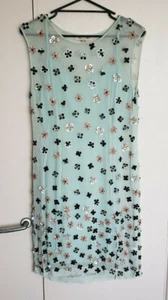 New Alannah Hill "Fool for Love" Blue Sequin Knee Length Sleeveless Dress - Picture 1 of 12