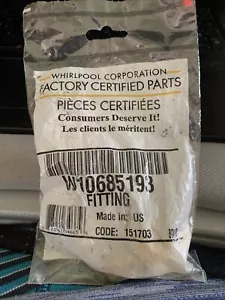 Raccordo aspirazione acqua gomito lavastoviglie originale OEM W10685193 - Foto 1 di 1