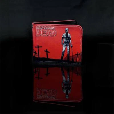 The Walking Dead Para Hombres Doble Plegable Delgado Cartera Zombie Cómic Gráfico Novela Terror  Foto 1 de 3
