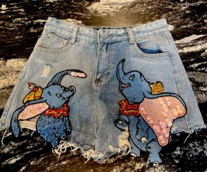 Girls Ripped Disney Dumbo Shorts XL - Picture 1 of 5