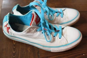 Converse All Star Thing 1 & Thing 2 White Dr. Seuss Junior Size 5 - Picture 1 of 9